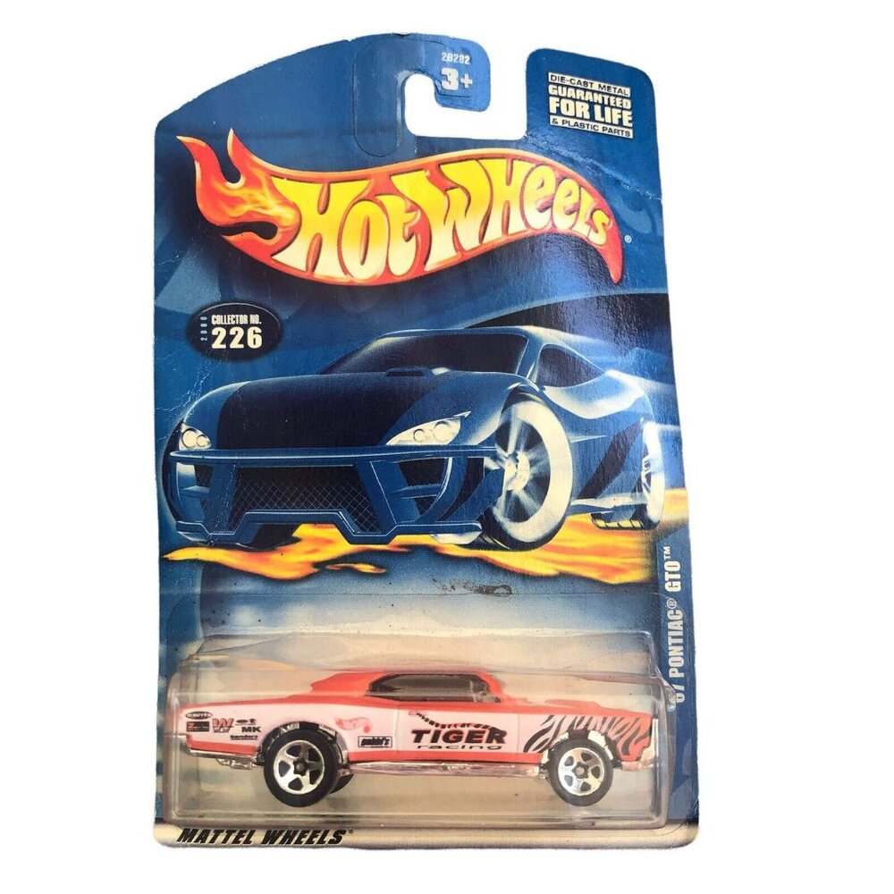 2000 Hot Wheels 1967 Pontiac GTO Diecast 1:64 Mattel #226 Tiger Racing Collector